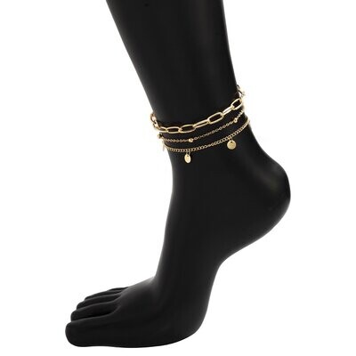 Hollow Chain Anklet Set