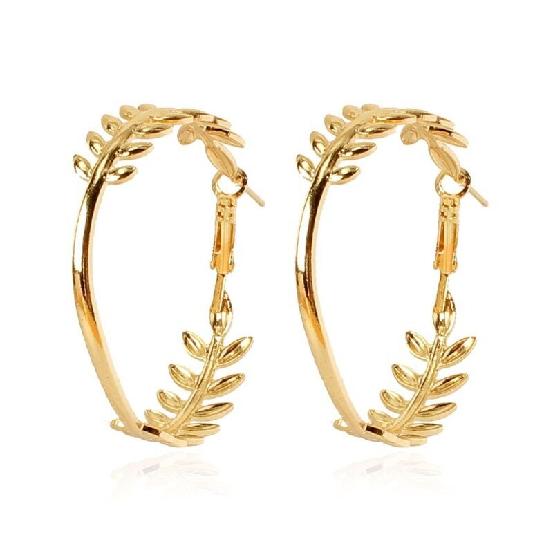 Leaf Round Earrings