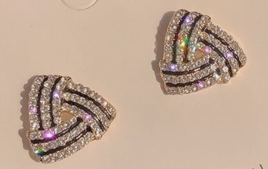Fashion Triangle Diamond Earrings