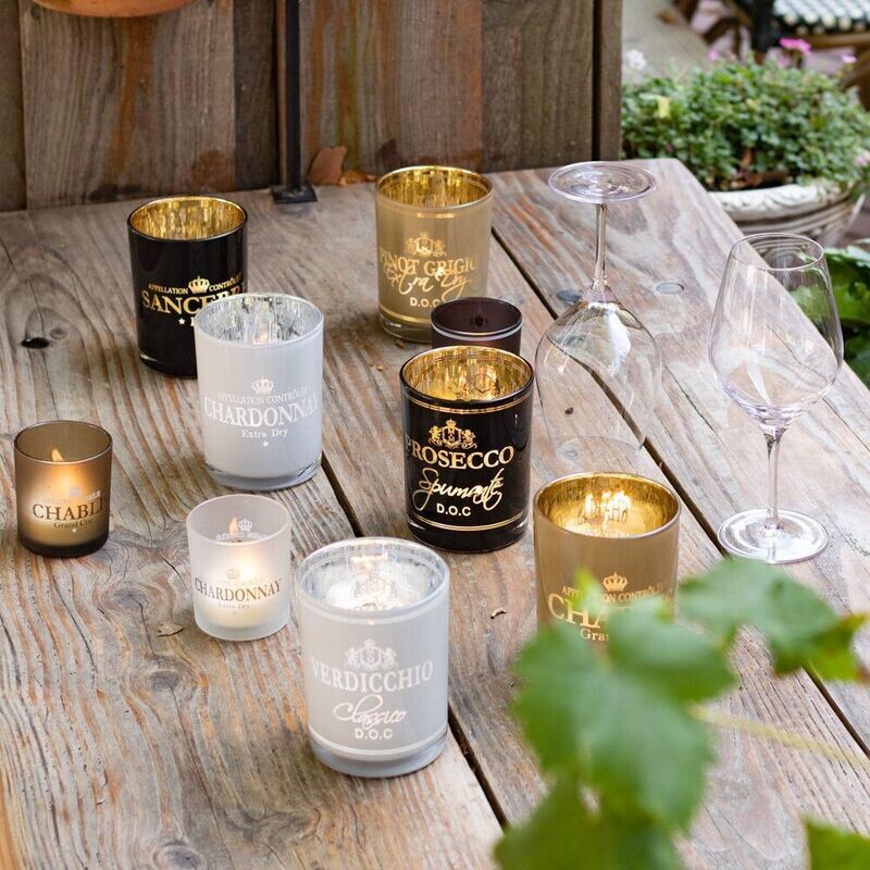 Luxe windlicht groot / wijn collectie