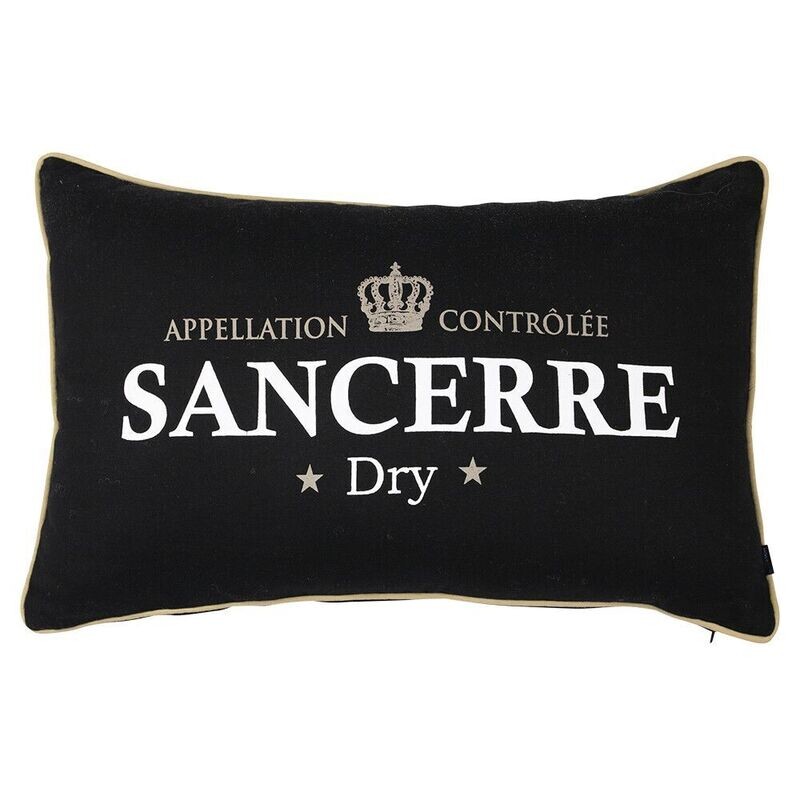 Luxe tuinkussen (40x60 cm) wijn Sancerre zwart