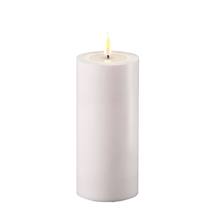 LED kaars outdoor 7,5x15 cm wit