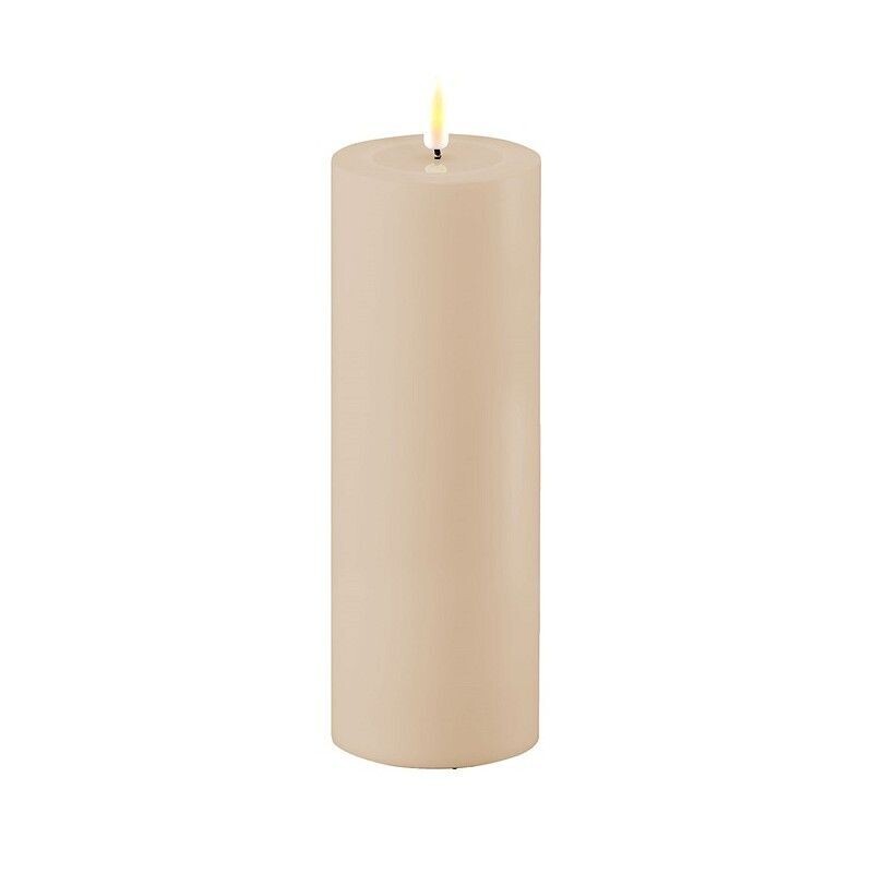 LED kaars outdoor 7,5x20 cm zand
