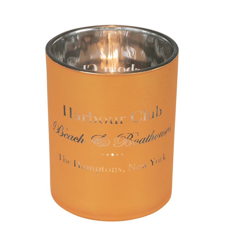 Windlicht medium Harbour Club - Hamptons New York - Oranje