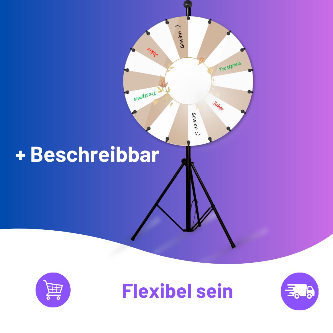 Glücksrad Beschreibbar