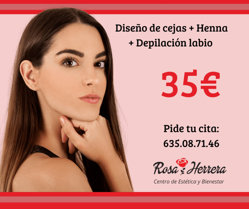 Diseño de cejas + Henna + Depilación de labio