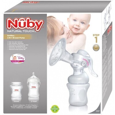 Nuby  Natural Touch 2in One Manual Breast Pump