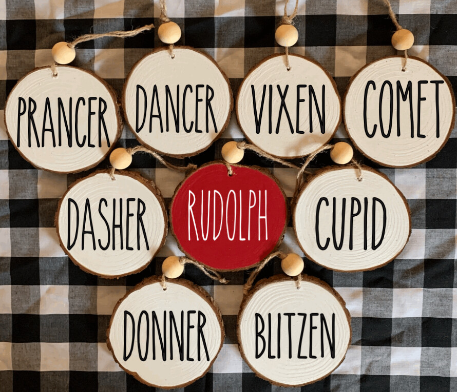 Reindeer Ornaments (set of 9)