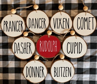 Reindeer Ornaments (set of 9)