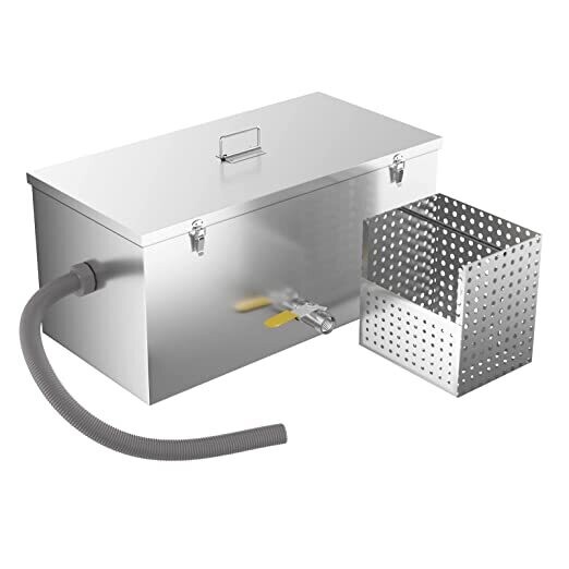Commercial Grease Trap 25lbs Stainless Steel Interceptor