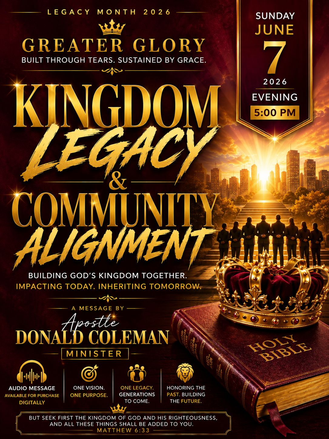KINGDOM LEGACY &amp; COMMUNITY ALIGNMENT 060726PM