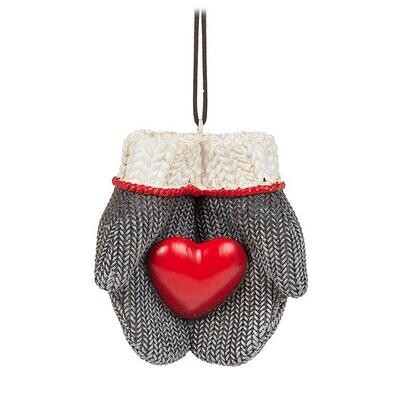 Mittens w/Heart Ornament - 3"