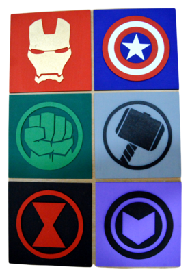 Set Cuadros Marvel Vengadores