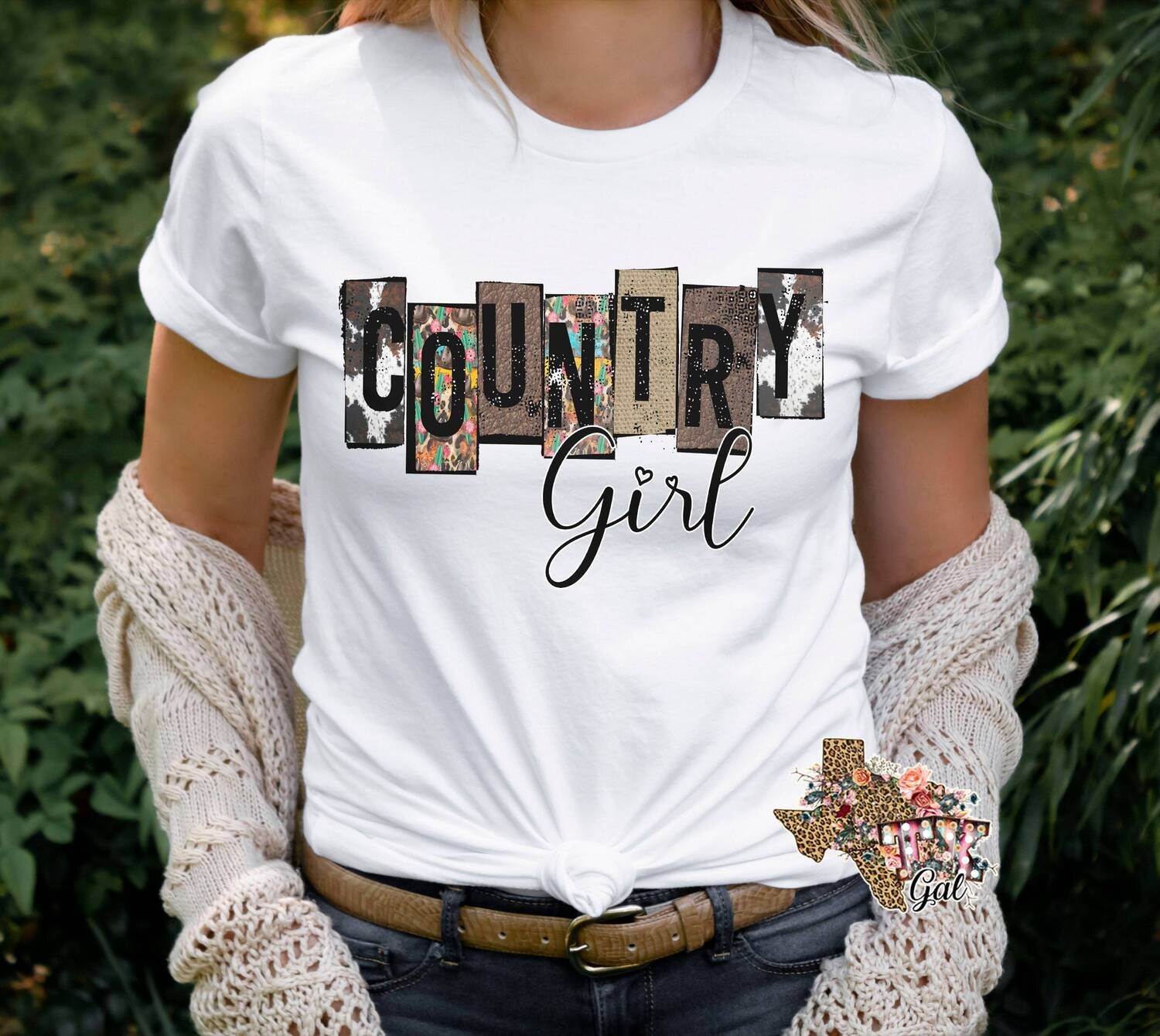Country Girl T-shirt PNG Sublimation Digital Download
