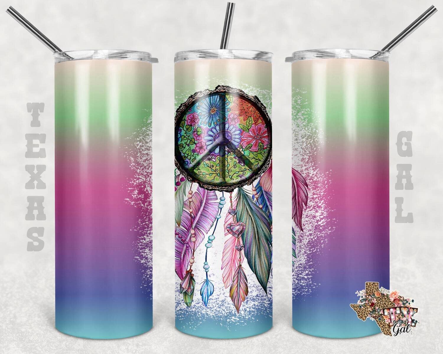 20 Oz skinny tumbler dream catcher wrap tapered straight template digital download sublimation graphics instant download sublimation