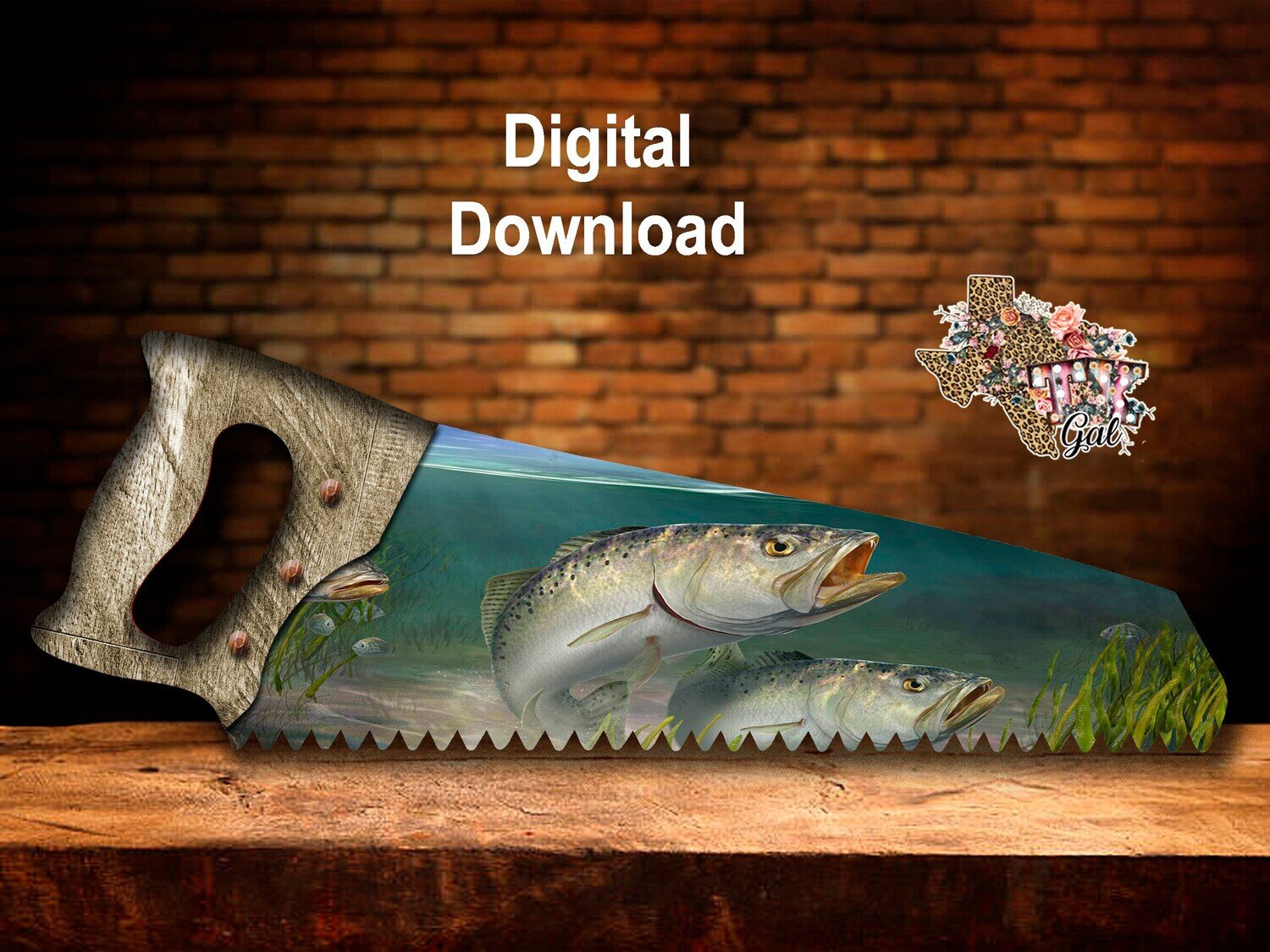 Fish Water Farm Hand Saw Farmhouse Wall Hanger Sign Sublimation Digital Download PNG