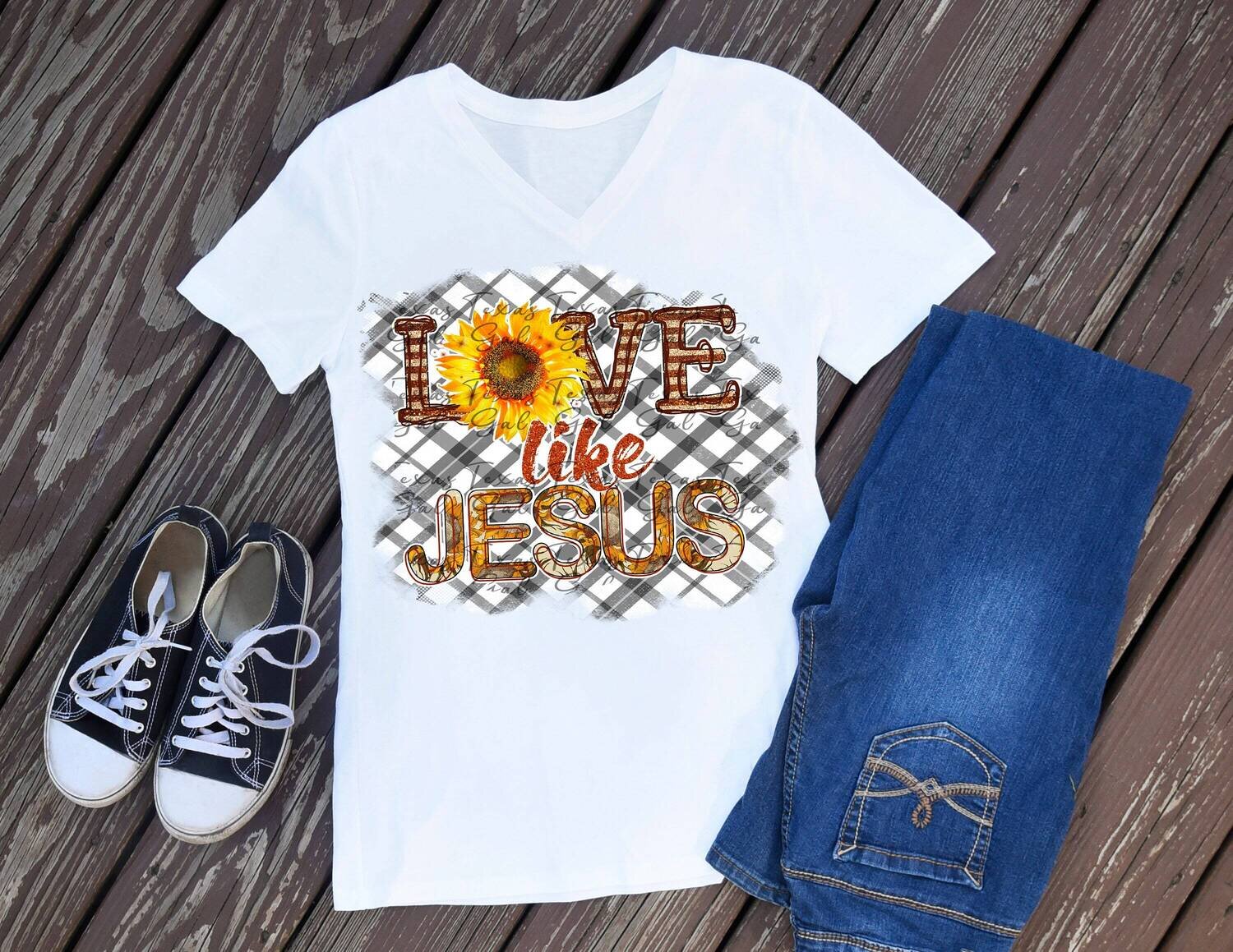 Love Like Jesus T-shirt PNG Sublimation Digital Download