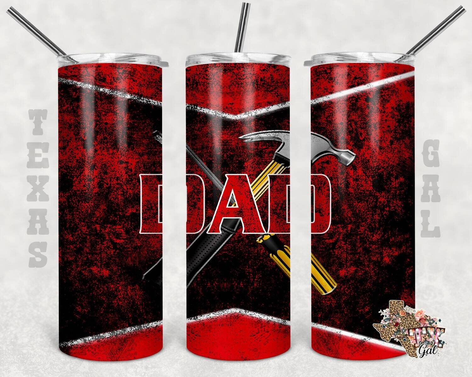 20 oz Skinny Tumbler Dad Tools Grungy Seamless Sublimation Design PNG Instant DIGITAL ONLY