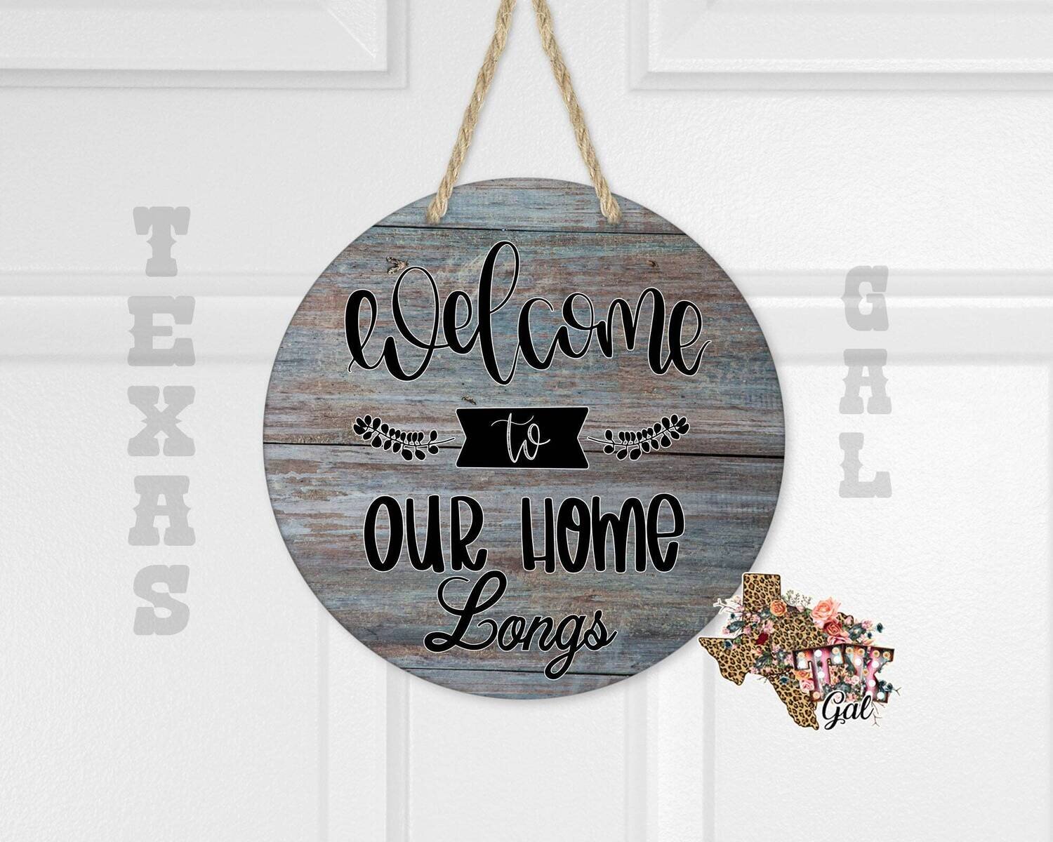 Wood, Welcome to our home, Door hanger, sublimation, digital download, PNG
