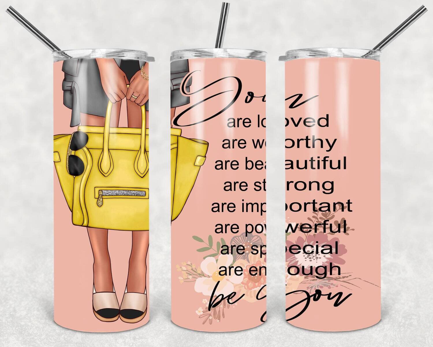 20 Oz skinny tumbler Be You wrap tapered straight template digital download sublimation graphics instant download sublimation png