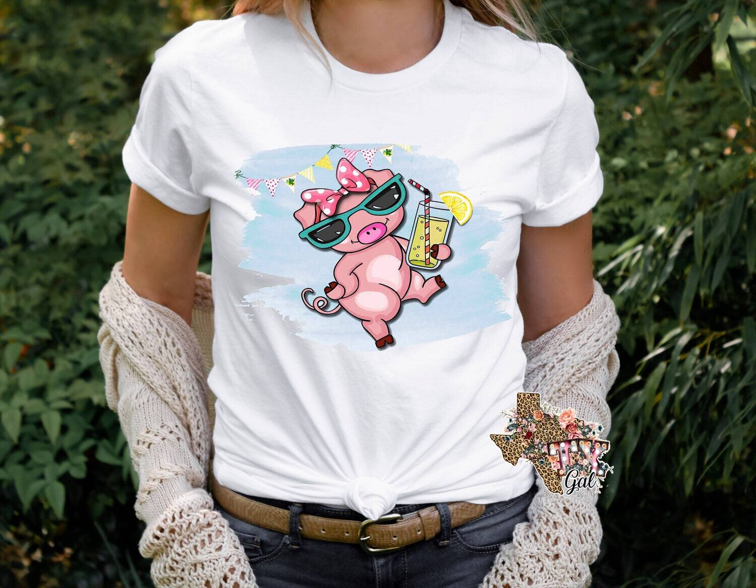 Cute Pig Lemonade T-shirt PNG Sublimation Digital Download