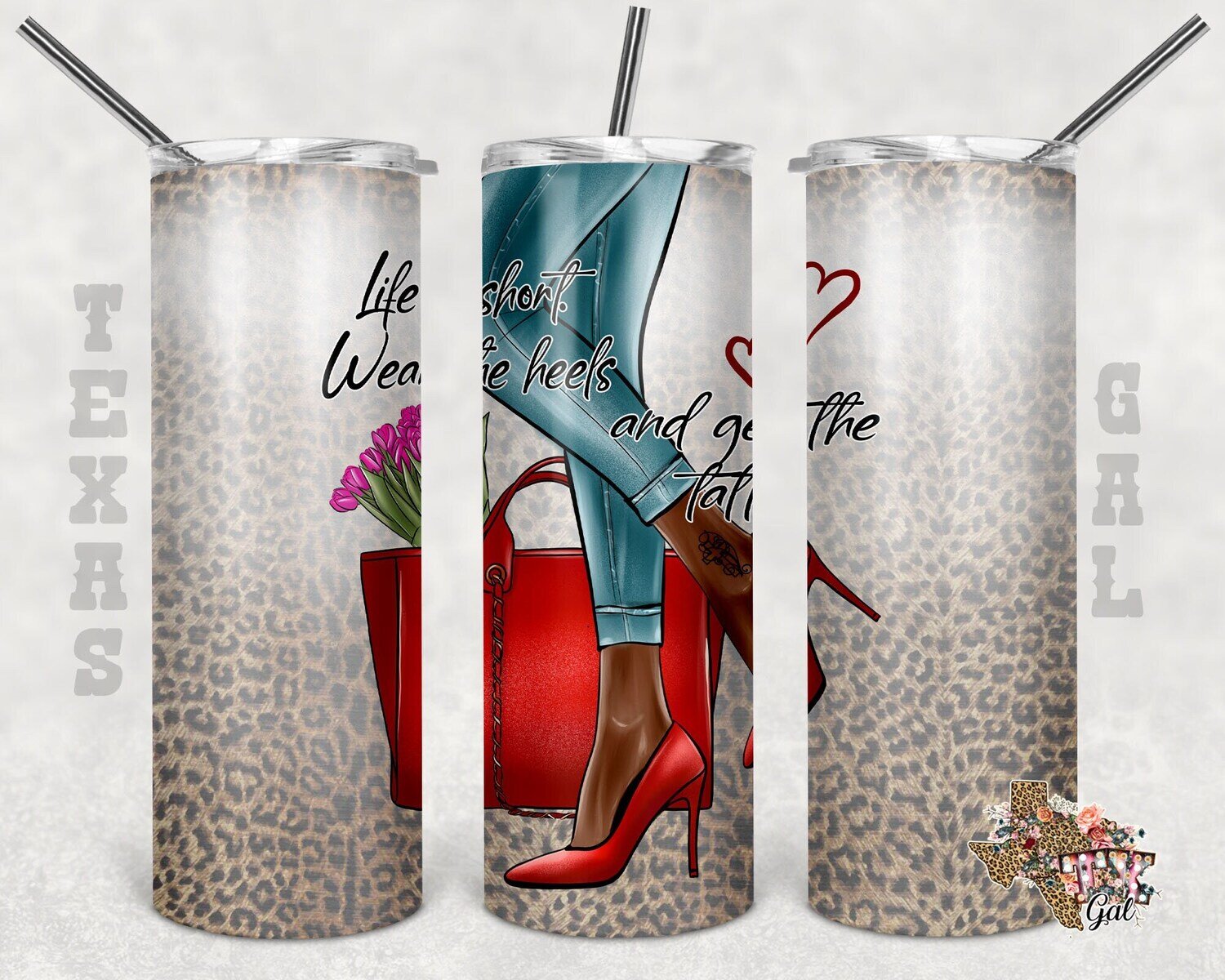 20 oz Skinny Tumbler African American Life Is Short Seamless Sublimation Design PNG Instant DIGITAL ONLY