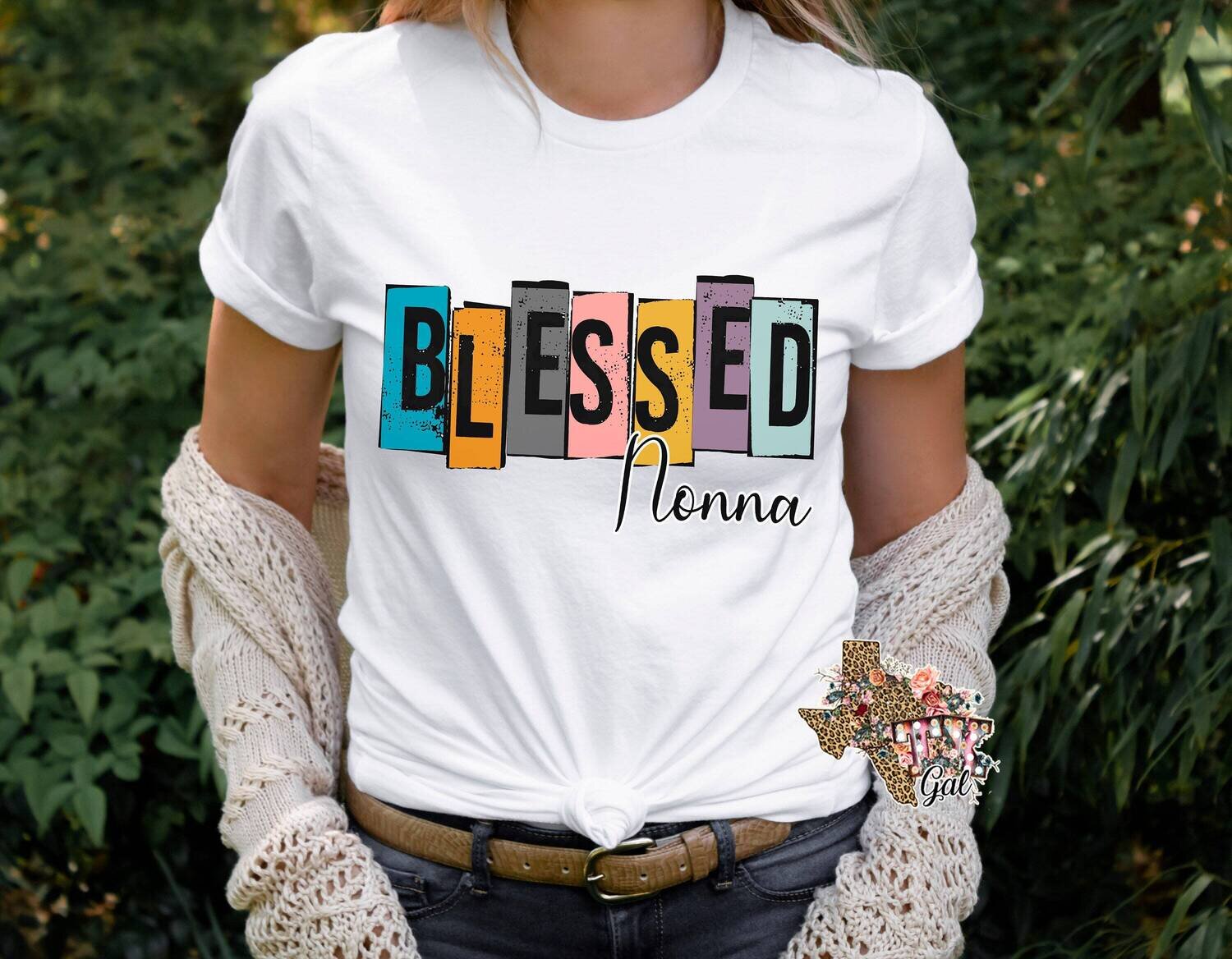 Blessed Nonna T-shirt PNG Sublimation Digital Download
