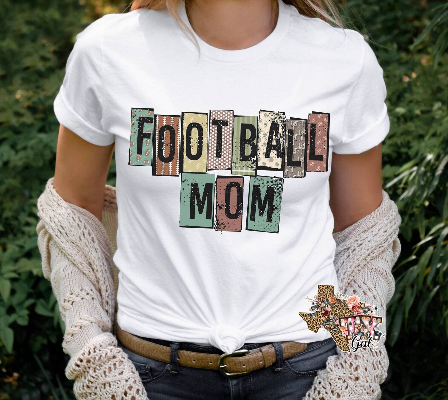 Football Mom T-shirt PNG Sublimation Digital Download