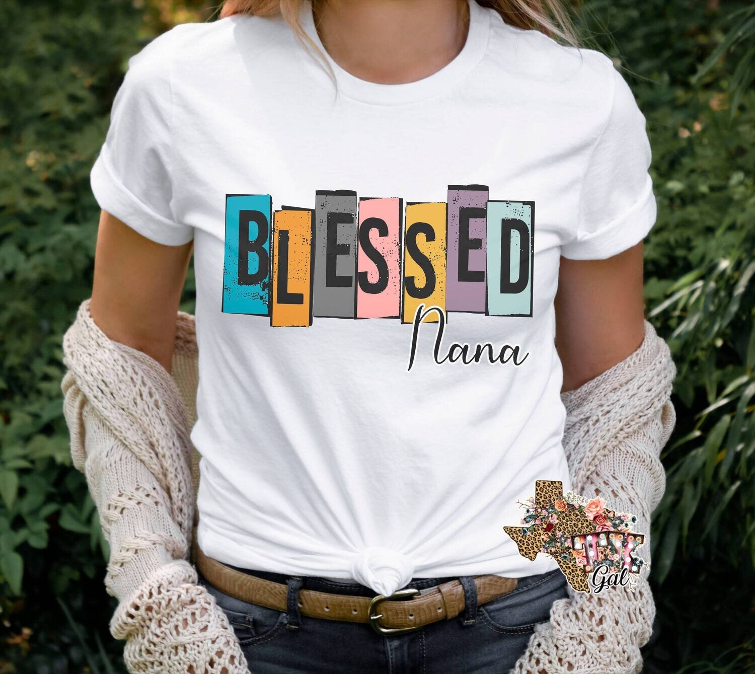 Blessed Nana T-shirt PNG Sublimation Digital Download