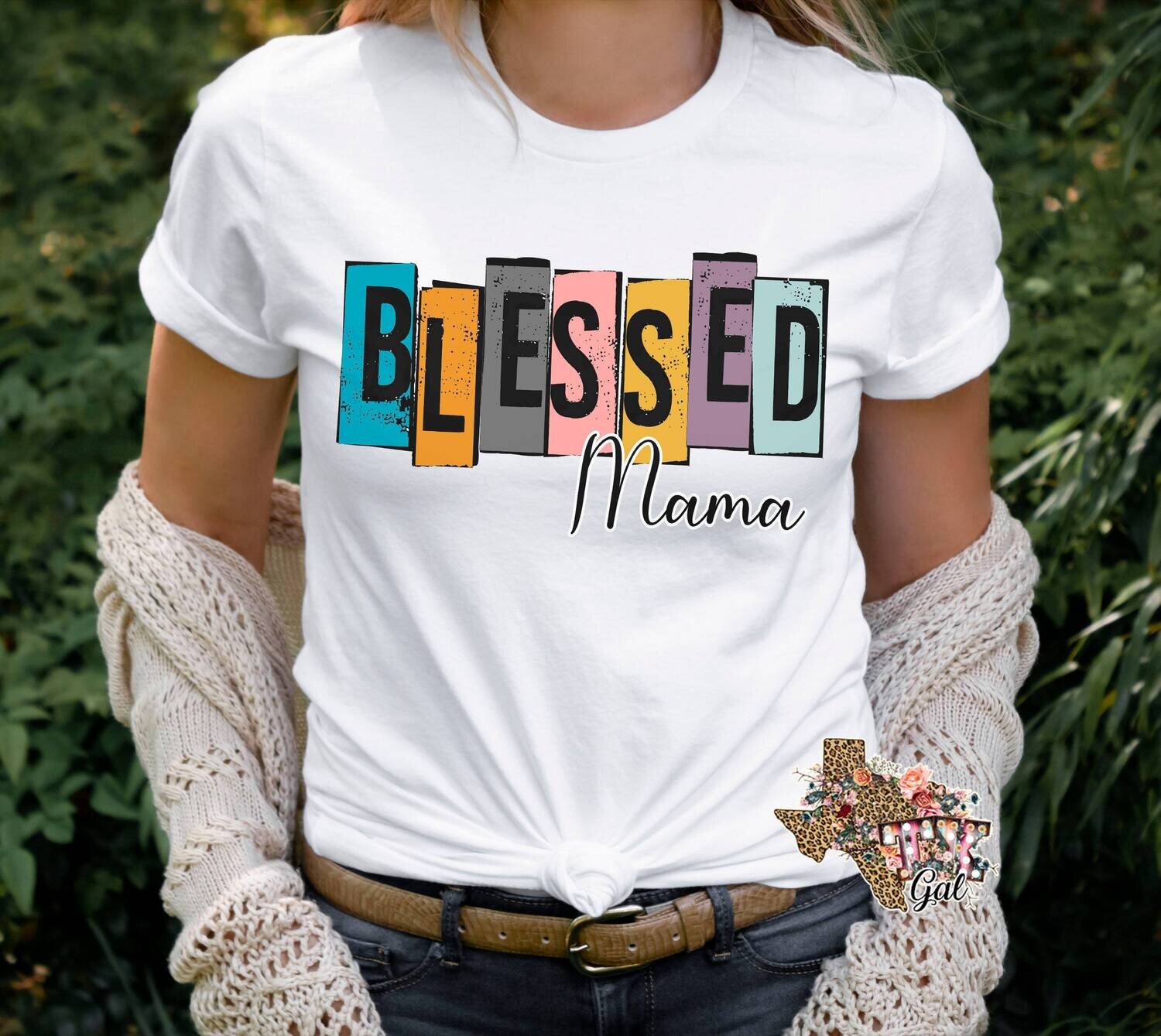 Blessed Mama T-shirt PNG Sublimation Digital Download