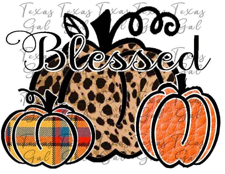 Pumpkin, Fall, Blessed PNG, sublimation, digital download