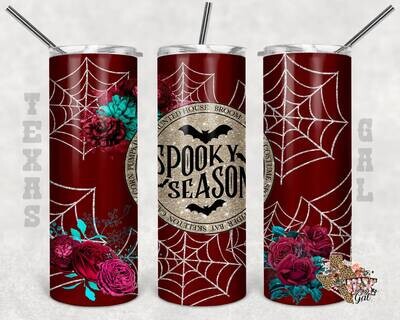 20 oz Skinny Tumbler Halloween Spooky Season Sublimation Design PNG Instant DIGITAL ONLY