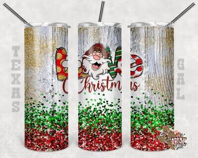 20 oz Skinny Tumbler Love Christmas Sublimation Design PNG Instant DIGITAL ONLY