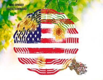 Wind Spinner Flag Sunflower Sublimation Digital Download PNG