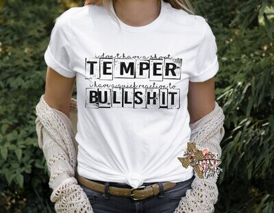 I Don't Have A Short Temper I Have A Quick Response To Bull Funny T-shirt PNG Sublimation Digital Download