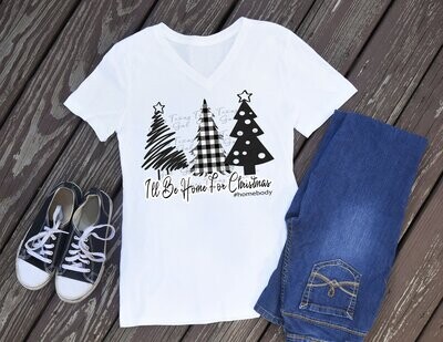 I'll Be Home For Christmas Christmas Trees T-shirt PNG sublimation digital download PNG