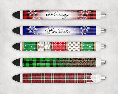 Christmas Bundle Pen sublimation Pen Wraps Waterslide Epoxy Pen Wraps Sublimation Design PNG Instant DIGITAL ONLY
