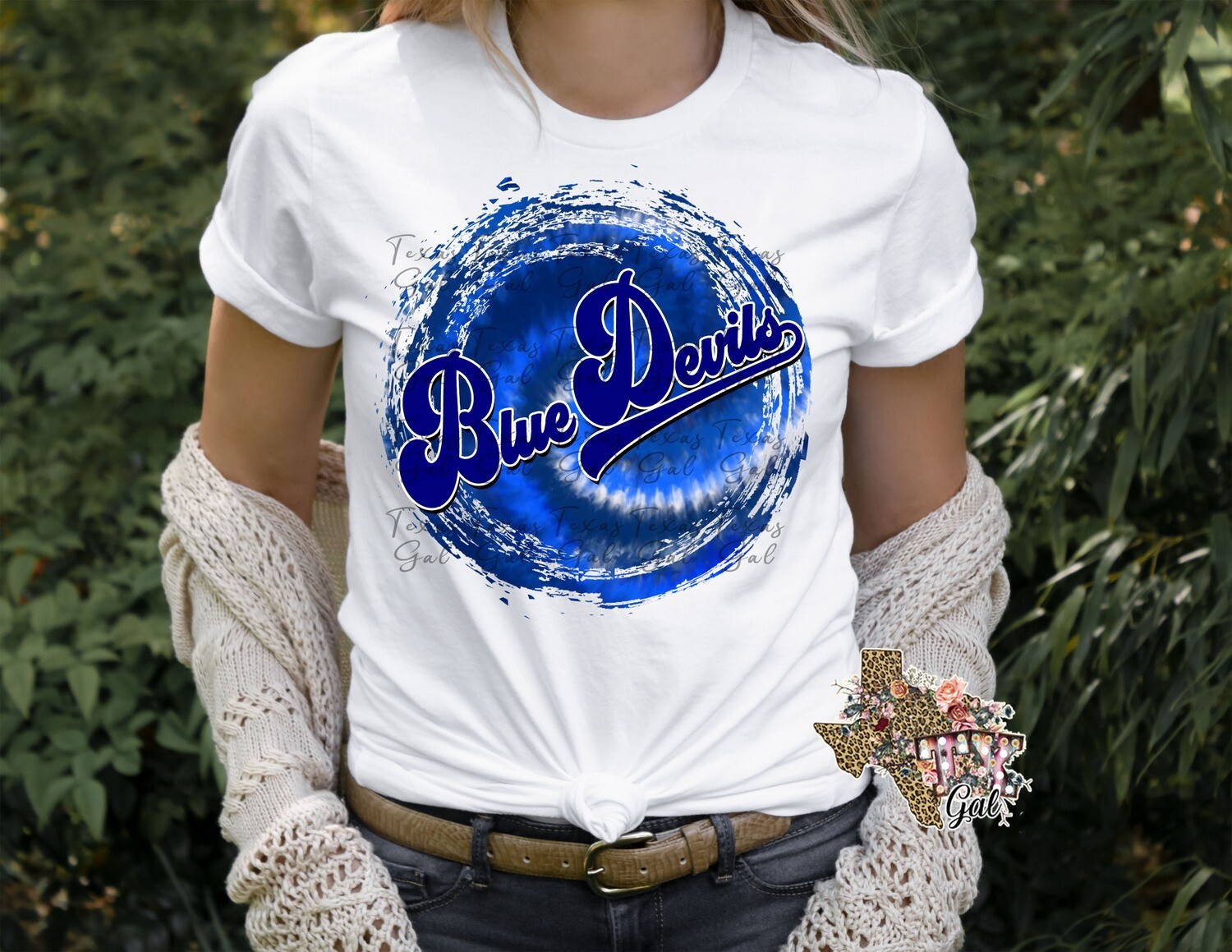 T-shirt Blue Devils Blue Tie Dye School Spirit Sublimation Digital Download PNG