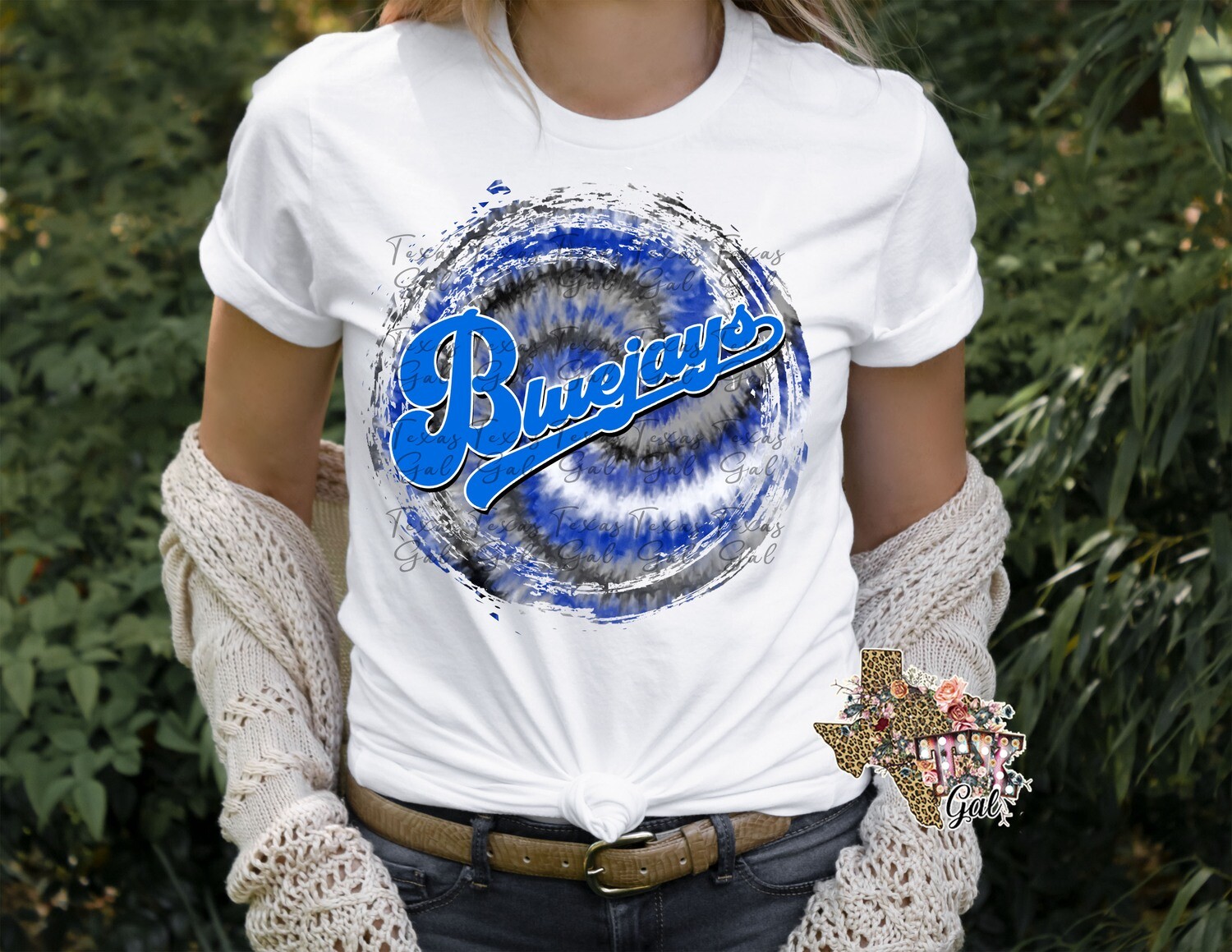 T-shirt Bluejays Blus Tie Dye School Spirit Sublimation Digital Download PNG