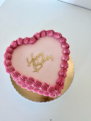 Heart cake (Simple two tone)
