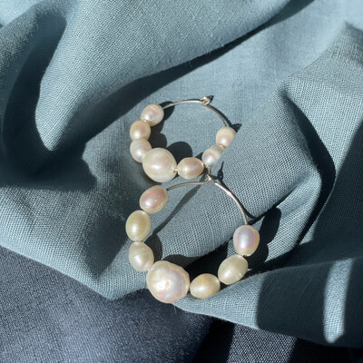 Pearl Hoops