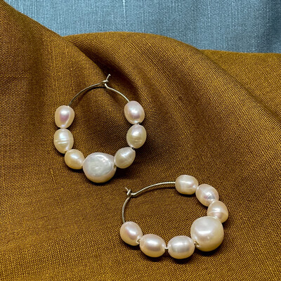 Pearl Hoops
