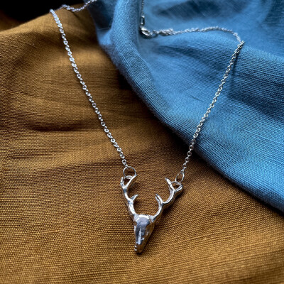 Deer skull pendant