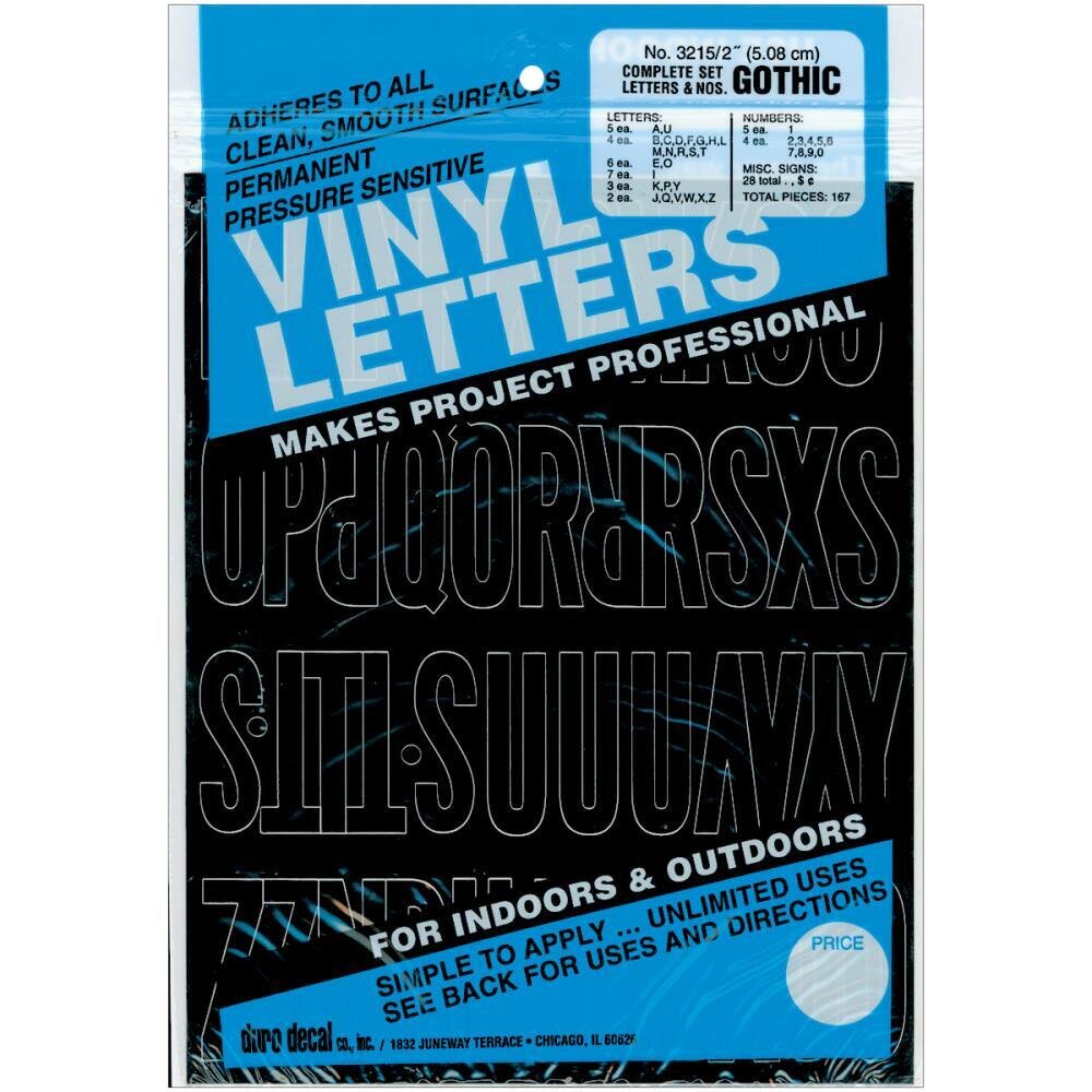 2" Vinyl Letters, Black