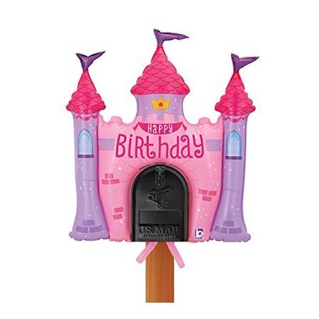 Happy Birthday Castle Mailbox Air Fill Balloon
