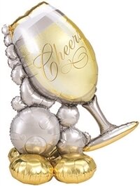 Bubbly Wine Glass Airloonz, 51" tall