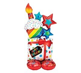 Stacked Birthday Icons AirLoonz 55" tall