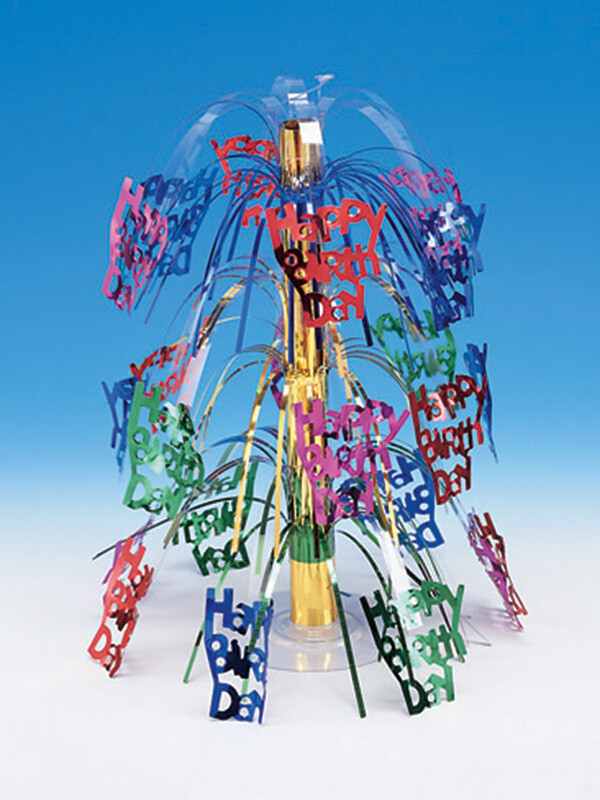 Multicolor Foil Happy Birthday Centerpiece