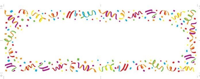 Giant Confetti Banner (Blank for personalization)