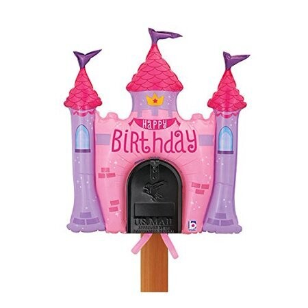 Happy Birthday Castle Mailbox Air Fill Balloon